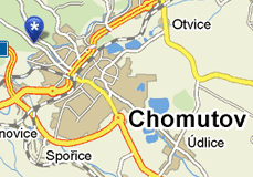 mapa Chomutov